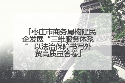 枣庄市商务局构建民企发展“三维服务体系” 以法治保障书写外贸高质量答卷