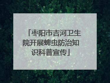 枣阳市吉河卫生院开展蜱虫防治知识科普宣传