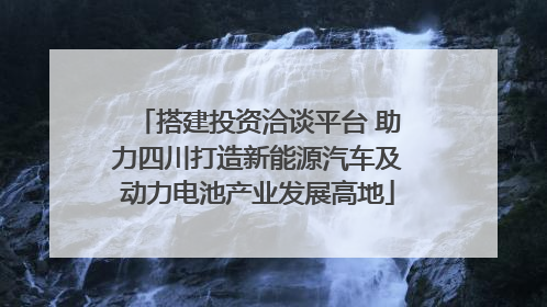 搭建投资洽谈平台 助力四川打造新能源汽车及动力电池产业发展高地