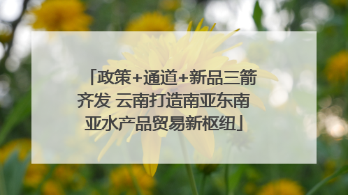 政策+通道+新品三箭齐发 云南打造南亚东南亚水产品贸易新枢纽