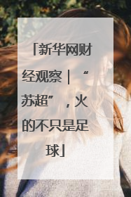 新华网财经观察｜“苏超”，火的不只是足球