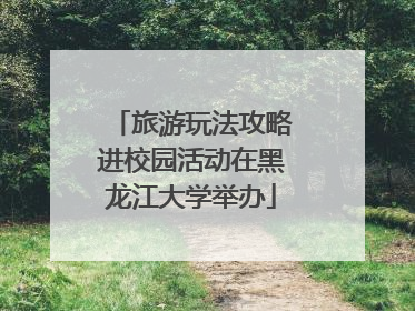旅游玩法攻略进校园活动在黑龙江大学举办