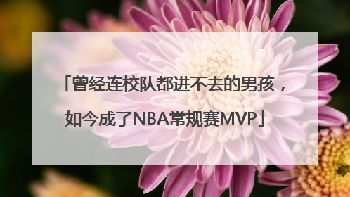 曾经连校队都进不去的男孩，如今成了NBA常规赛MVP