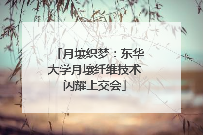 月壤织梦：东华大学月壤纤维技术闪耀上交会