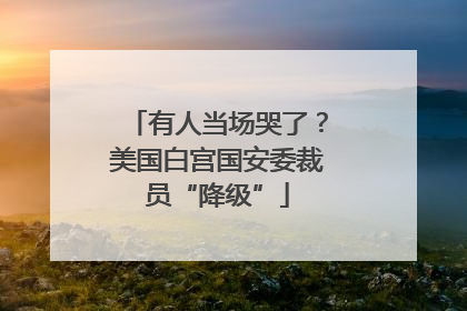 有人当场哭了？美国白宫国安委裁员“降级”