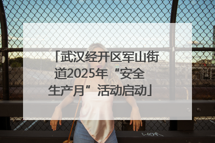 武汉经开区军山街道2025年“安全生产月”活动启动