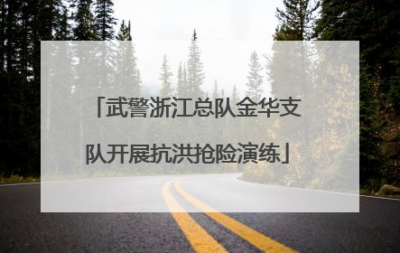 武警浙江总队金华支队开展抗洪抢险演练