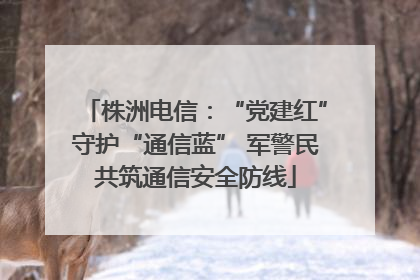 株洲电信：“党建红”守护“通信蓝” 军警民共筑通信安全防线