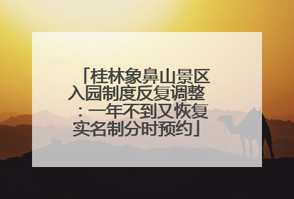 桂林象鼻山景区入园制度反复调整：一年不到又恢复实名制分时预约
