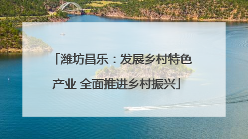 潍坊昌乐：发展乡村特色产业 全面推进乡村振兴