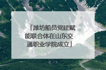 潍坊船员党建赋能联合体在山东交通职业学院成立