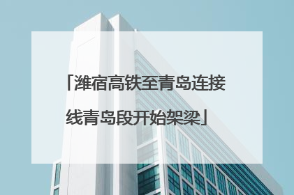 潍宿高铁至青岛连接线青岛段开始架梁