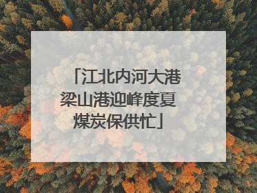江北内河大港梁山港迎峰度夏煤炭保供忙
