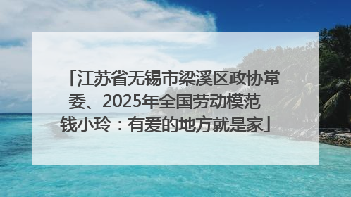 江苏省无锡市梁溪区政协常委、2025年全国劳动模范钱小玲：有爱的地方就是家