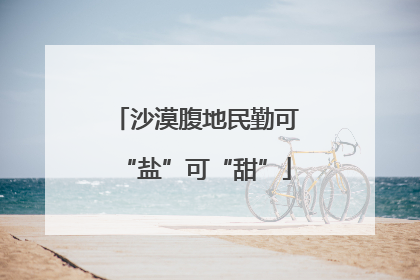 沙漠腹地民勤可“盐”可“甜”