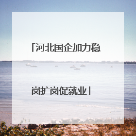河北国企加力稳岗扩岗促就业