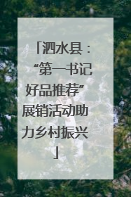 泗水县：“第一书记好品推荐”展销活动助力乡村振兴