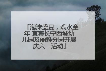 泡沫盛夏，戏水童年 宜宾长宁西城幼儿园及丽雅分园开展庆六一活动