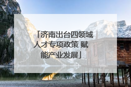 济南出台四领域人才专项政策 赋能产业发展