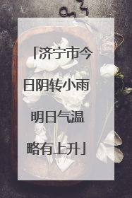 济宁市今日阴转小雨 明日气温略有上升