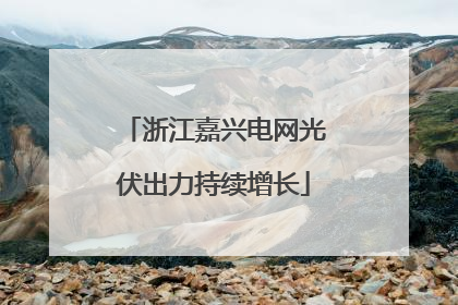 浙江嘉兴电网光伏出力持续增长