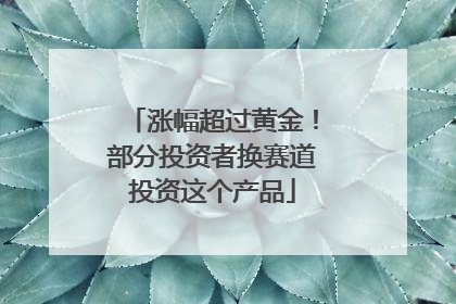 涨幅超过黄金！部分投资者换赛道投资这个产品