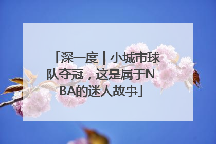 深一度｜小城市球队夺冠，这是属于NBA的迷人故事