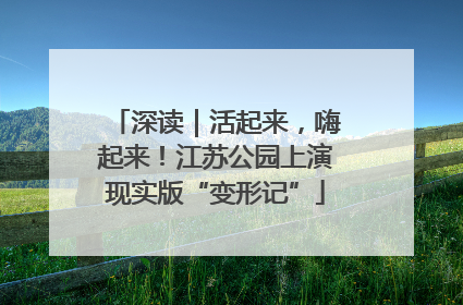 深读｜活起来，嗨起来！江苏公园上演现实版“变形记”