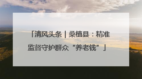 清风头条｜桑植县：精准监督守护群众“养老钱”