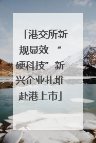 港交所新规显效 “硬科技”新兴企业扎堆赴港上市