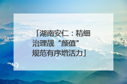 湖南安仁：精细治理靓“颜值” 规范有序增活力