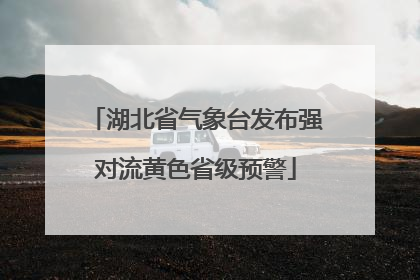 湖北省气象台发布强对流黄色省级预警