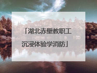 湖北赤壁教职工沉浸体验学消防