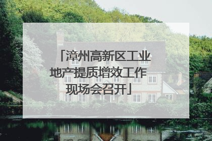 漳州高新区工业地产提质增效工作现场会召开