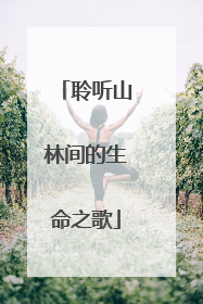 聆听山林间的生命之歌