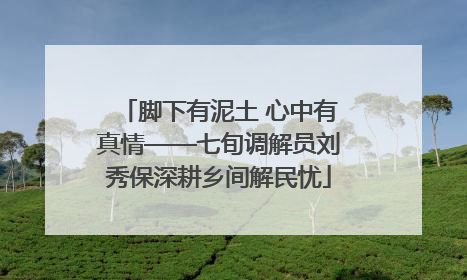 脚下有泥土 心中有真情——七旬调解员刘秀保深耕乡间解民忧