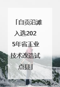 自贡沿滩入选2025年省工业技术改造试点县