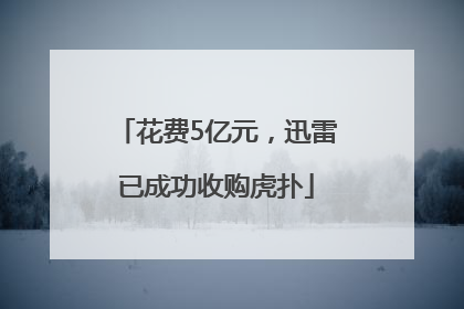 花费5亿元，迅雷已成功收购虎扑