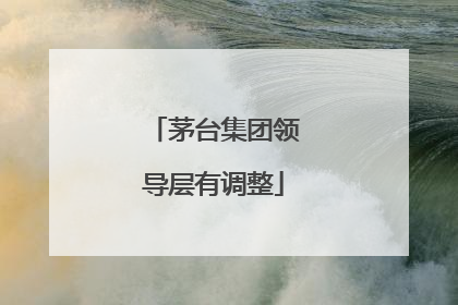 茅台集团领导层有调整