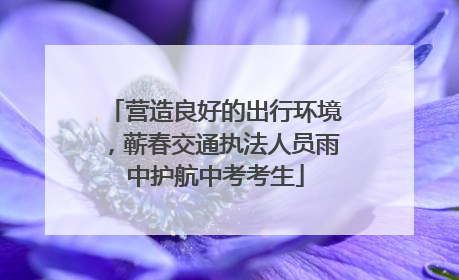 营造良好的出行环境，蕲春交通执法人员雨中护航中考考生