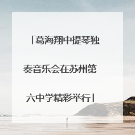 葛海翔中提琴独奏音乐会在苏州第六中学精彩举行