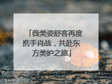 薇美姿舒客再度携手肖战，共赴东方美护之旅