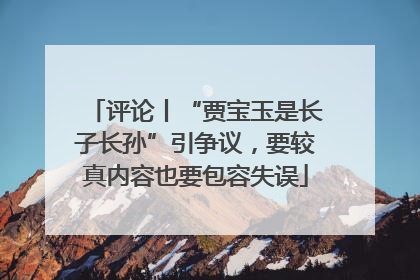 评论丨“贾宝玉是长子长孙”引争议，要较真内容也要包容失误