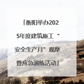 衡阳举办2025年度建筑施工“安全生产月”观摩暨应急演练活动