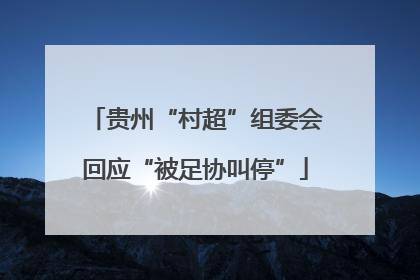 贵州“村超”组委会回应“被足协叫停”