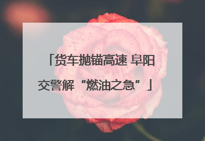 货车抛锚高速 阜阳交警解“燃油之急”