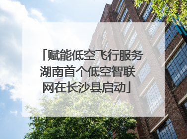 赋能低空飞行服务 湖南首个低空智联网在长沙县启动