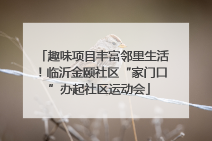 趣味项目丰富邻里生活！临沂金颐社区“家门口”办起社区运动会