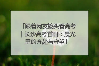 跟着网友镜头看高考｜长沙高考首日：晨光里的奔赴与守望