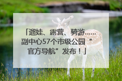 遛娃、露营、骑游……副中心57个市级公园“官方导航”发布！
